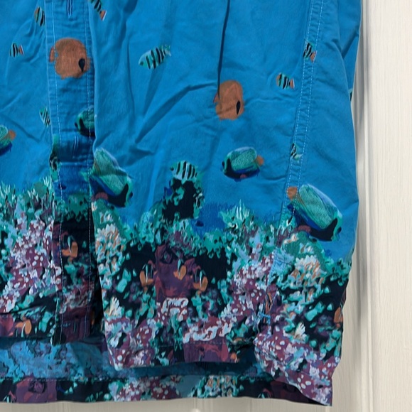 Gap button down short sleeve ocean print xxl 14/16 - Picture 4 of 7